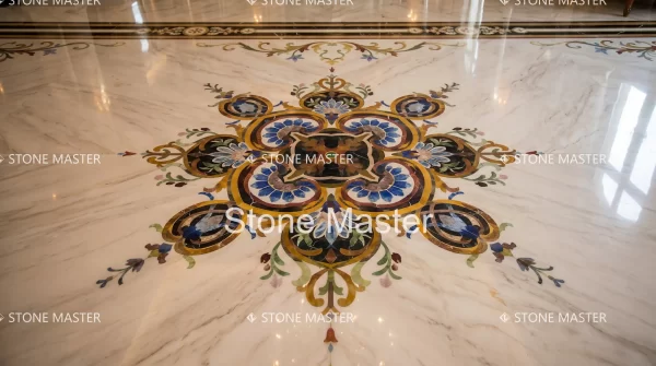 Marble Floor Medallion with Grand Luxe Elegance Design Marble Floor Medallion with Grand Luxe Elegance Design