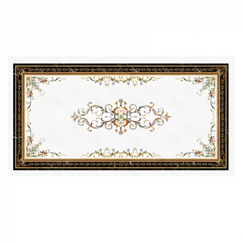 Marble Inlay Floor Design for Luxury Interiors