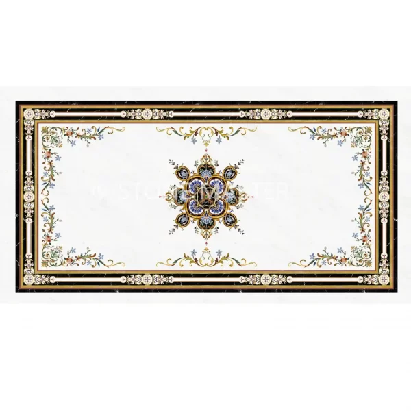 Marble Floor Medallion with Grand Luxe Elegance Design Marble Floor Medallion with Grand Luxe Elegance Design