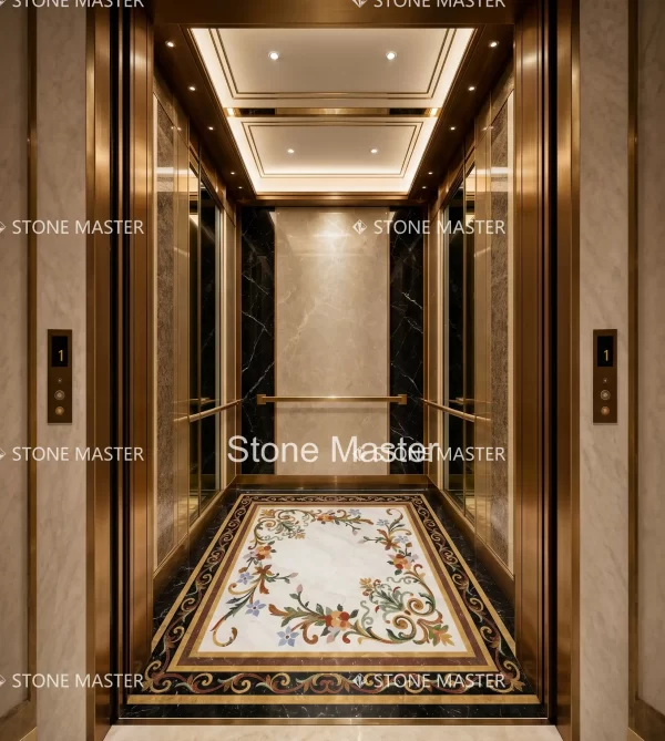Marble Medallion for Lift Floor Design | Stone Master Marble Medallion for Lift Floor Design | Stone Master