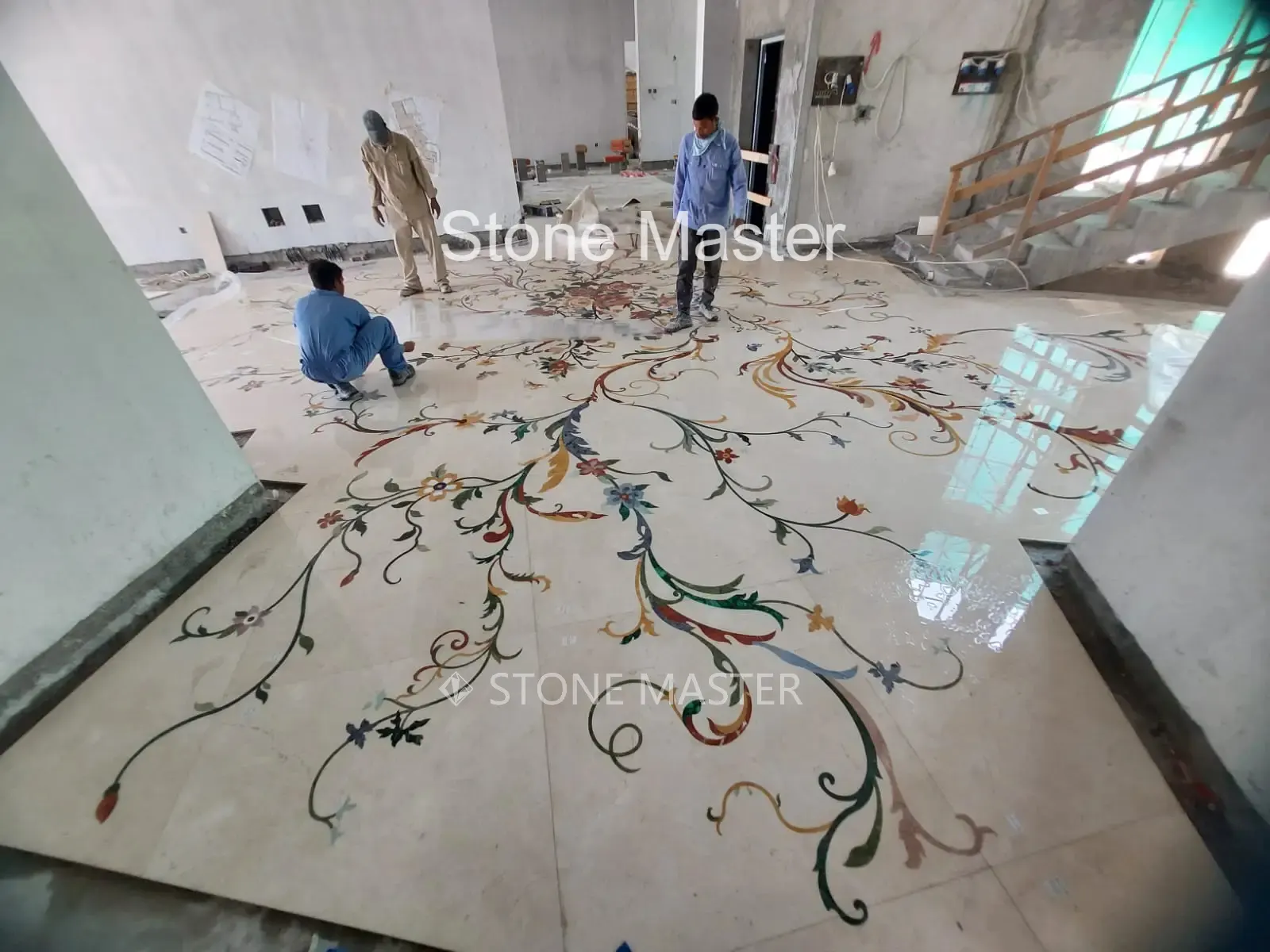 Luxury home marble bathroom wall cladding