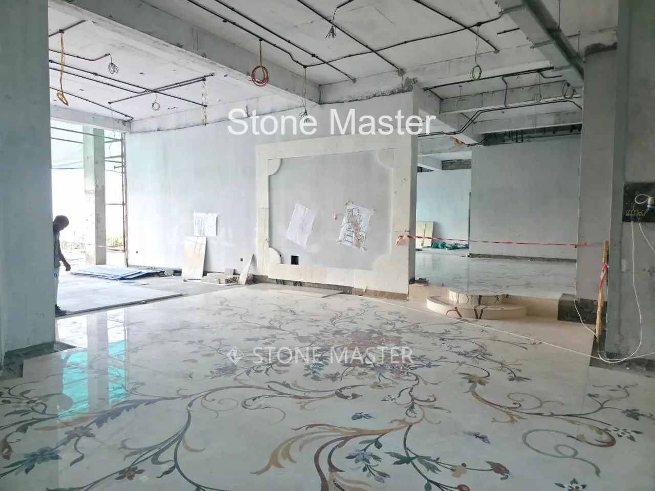 luxury home marble flooring installation in Muscat, Oman