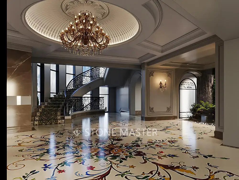 Luxury home marble inlay flooring Muscat Oman