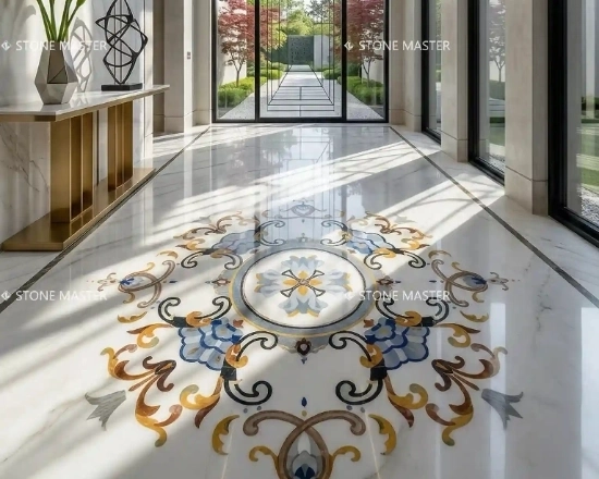 Classic Marble Inlay Medallion for European Style Villa in London